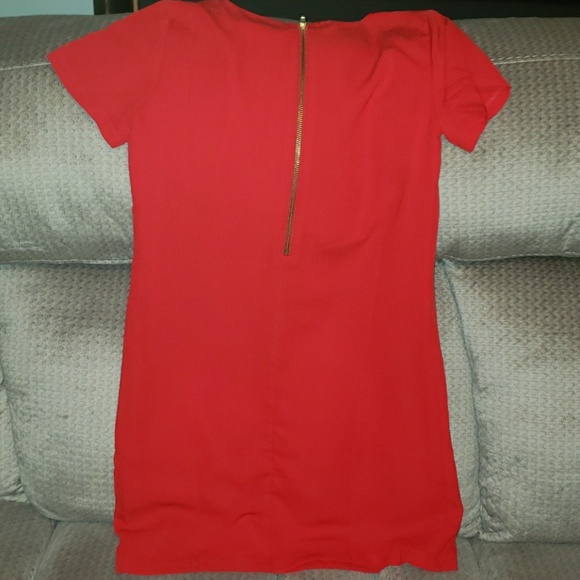 Lulus Shift and Shout Red Shift Mini Dress - Picture 7 of 7